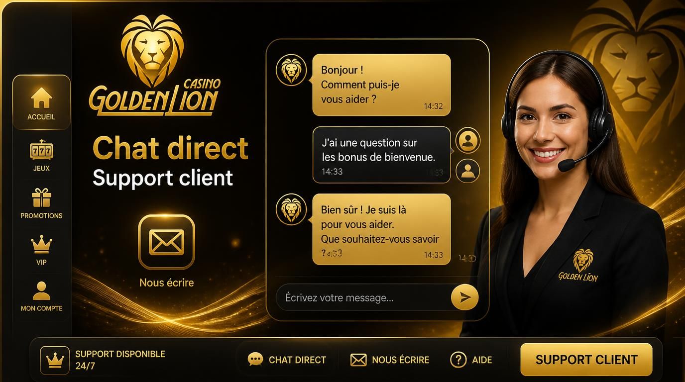 Dialogue de support clair et accessible.